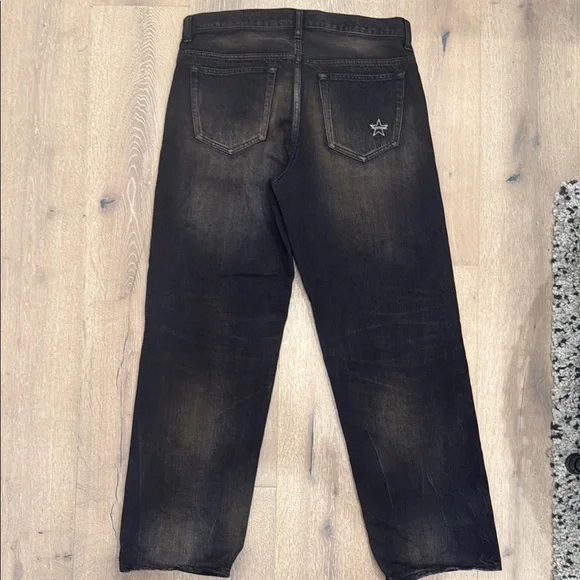Supreme Dark Wash Relaxed Men's Jeans - Picture 4 of 6